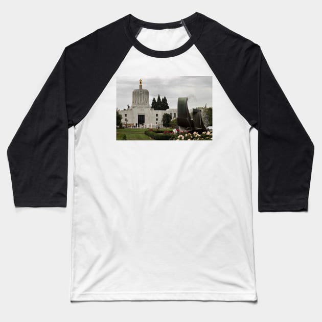 Oregon State Capitol Building © Baseball T-Shirt by PrinceJohn